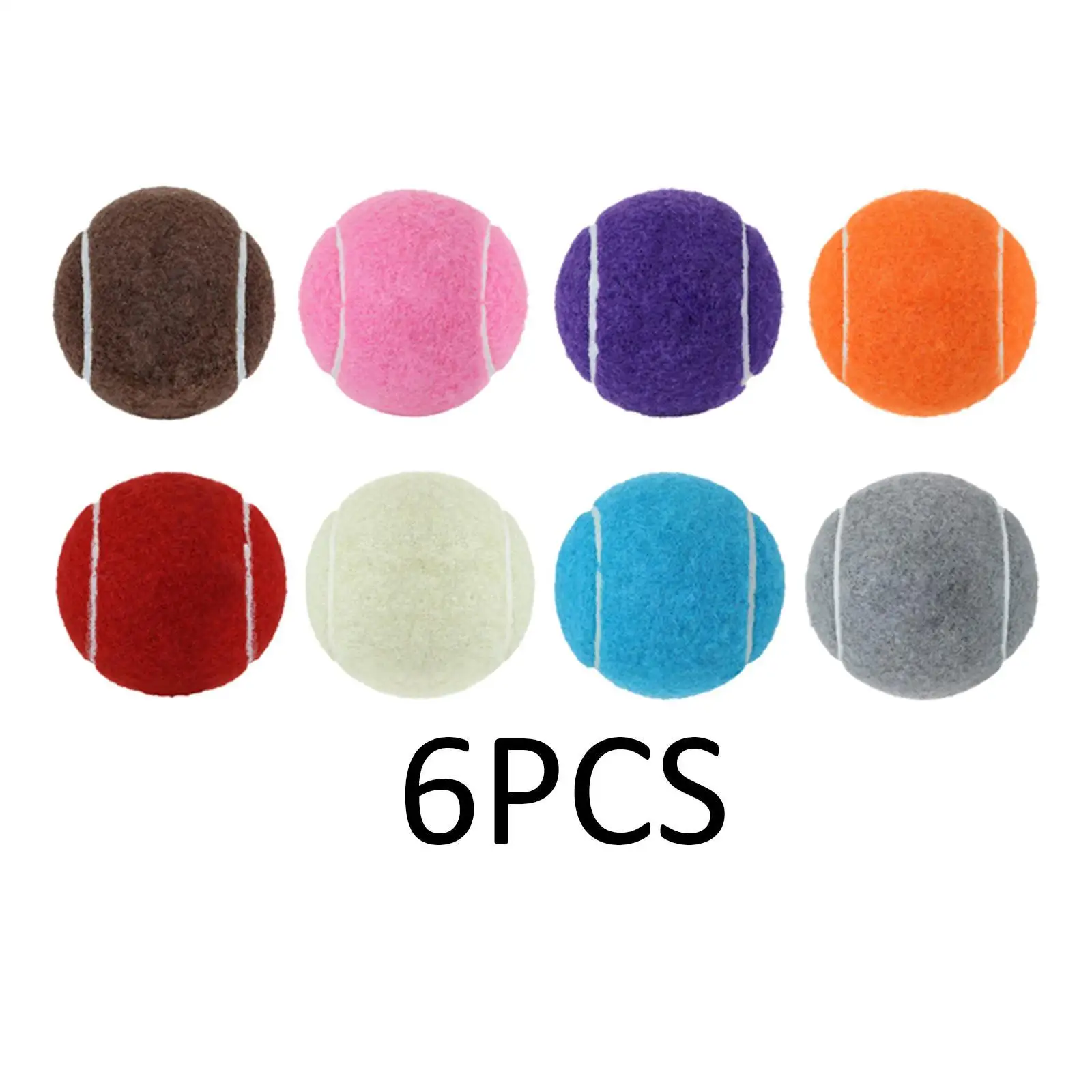 6Pcs Tennis Balls Training Balls 6.4cm Diameter for Beginner Training for Enthusiasts Racquet Sports Activities