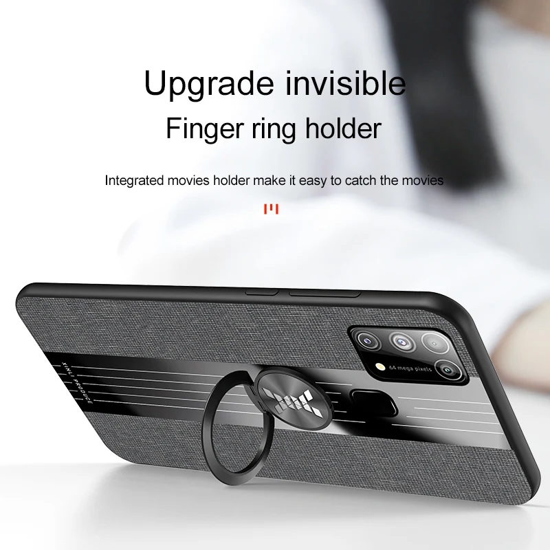 For Samsung Galaxy M31 Case Cover Silicone Frame Magnetic Ring Holder Galaxy M31S Back Cover For Samsung Galaxy M 31 Phone Cases 3