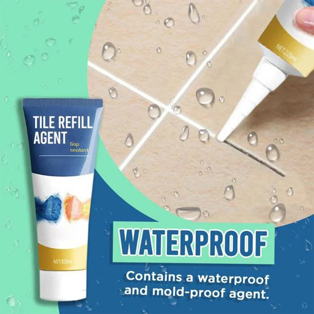 Tile Gap Filler Tile Gap Sealer Ceramic Repair Paste Ceramic Repair Agent Tile Repair Kit Tile Repair Cream 20ml Tile Gaps Replenishing Beauty Agent Grout Filling Tiles Glue Sealant Repair Ceramic Glue Floors Gaps Filling Repair Agents