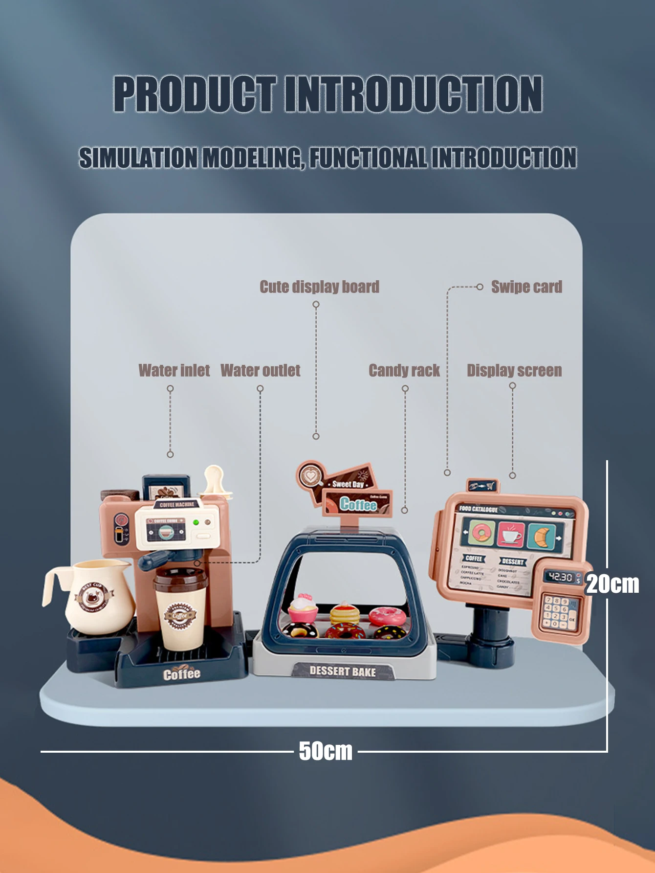 41pcs Kids 3in1 Coffee Machine Set Pretend Make Coffee With Lighting Sound Manual Water Outlet Role Playing Toys Boys Girls Gift