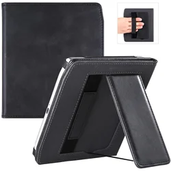 Stand Case for Pocketbook 700 Era e-Reader (2022 Released) - Premium PU Leather Sleeve Cover with Hand Strap/Auto Sleep Wake
