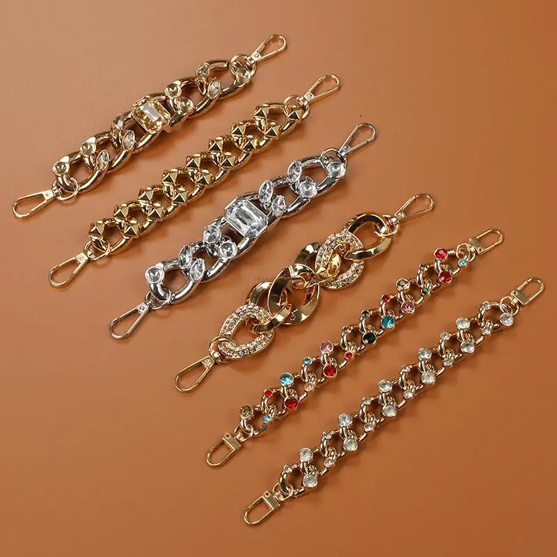 

2022 Croc Chains Women Designer Shoes Charms Acrylic Rhinestones Croc Charms Shoe Decoration DIY Detachable Shoes Accessories