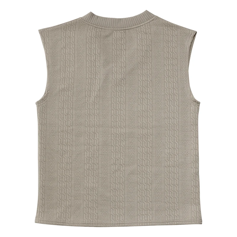2024 Summer New Men's Set Quality Jacquard Knit Casual Sleeveless V-neck Vest Top Shorts Two-piece Men's Clothing Free Shipping S73ebd27fef4a4bad9c9c2cf59b35087fC