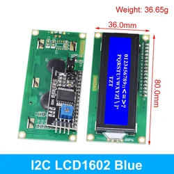 Enhanced LCD Module with Blue-Green Screen and I2C Interface for DIY Electronics Projects (I2C LCD1602 Blue)