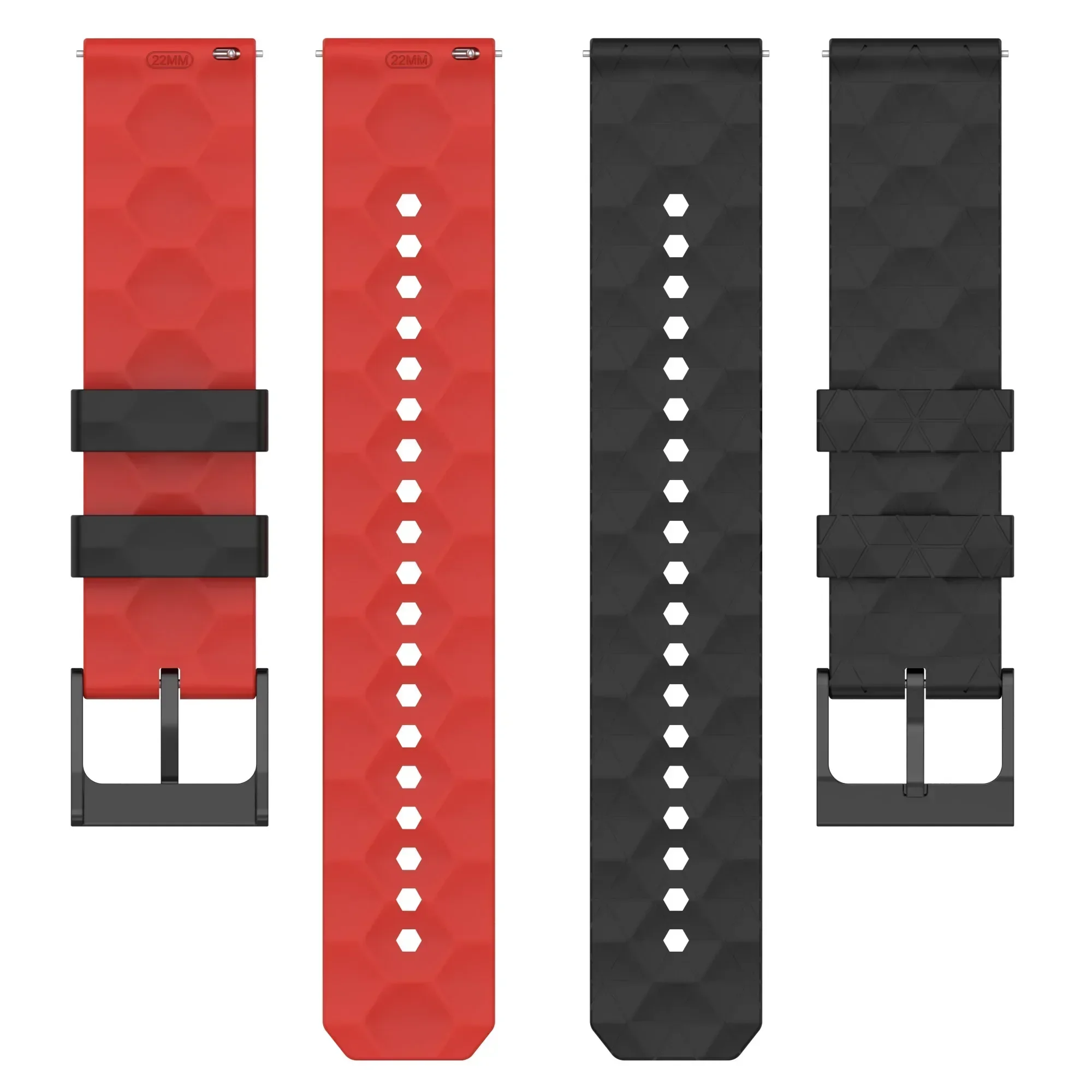 22mm Soft Silicone Breathable Strap for Smartwatches - Sport Bracelet Accessory