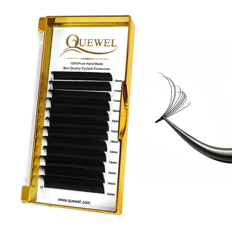 Quewel Private Label Personal Logo Eyelash Extension Free Design OEM/ODM Custom Brand Name DIY Logo Wholesale Your Own Lashes 6