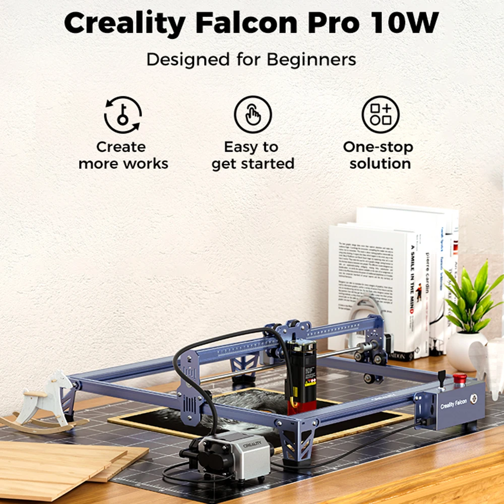 Creality Falcon Pro 10W Laser Engraver High Speed Compresed Spot 0.06mm  High Precision DIY Engraving Machine 10000mm/min - AliExpress