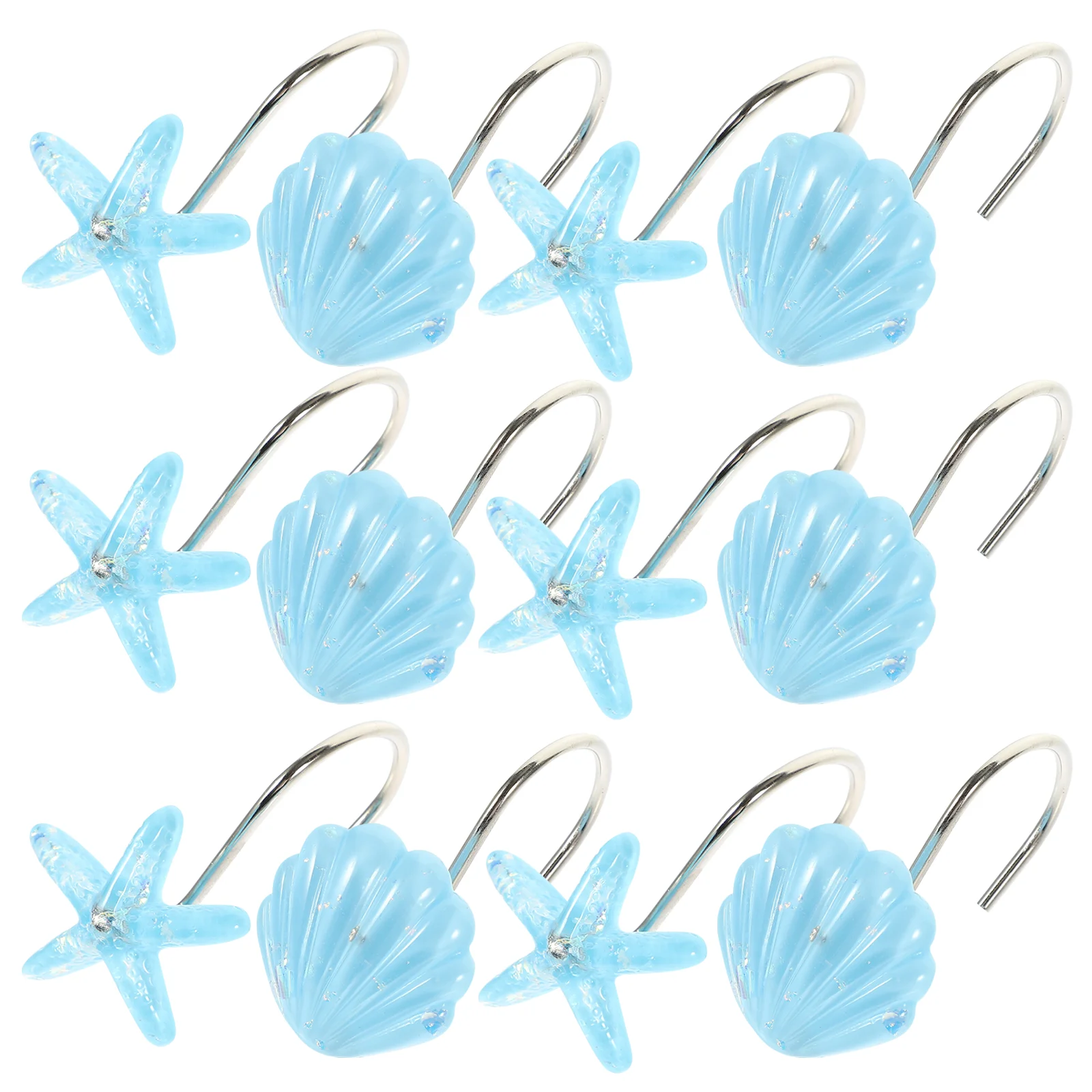 

1 box of Beach Style Shower Curtain Hooks Decorative Shower Curtain Hooks Rings