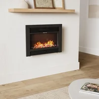 28.5" Electric Fireplace Insert, 3 Color Adjustable Flames, 2 Modes Heat, 8 H Timer, 5 Brightness Settings, 750/1500W Heater 2