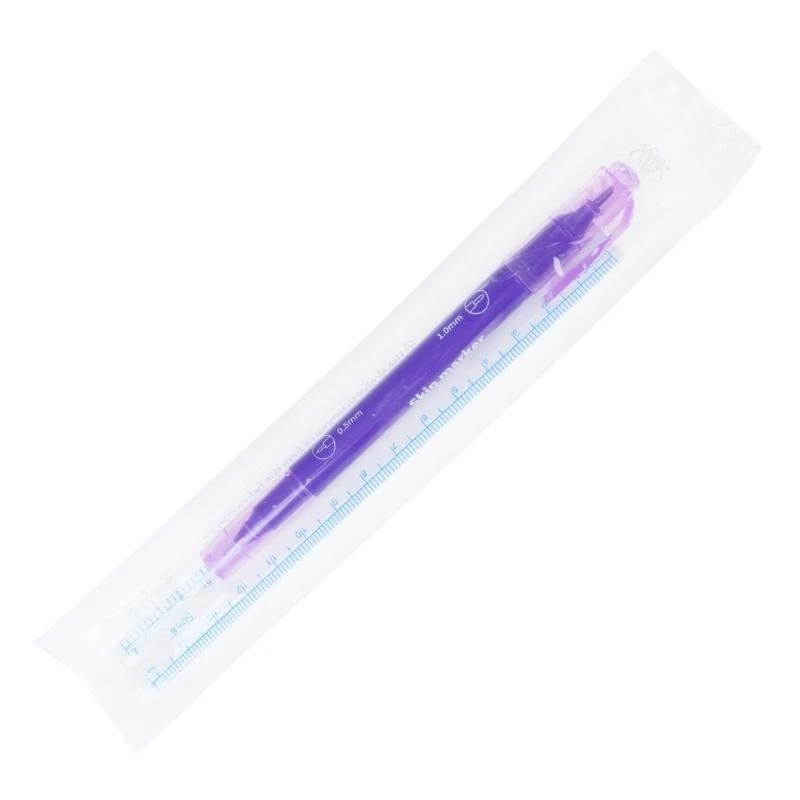 10pcs 방수 눈썹 마커 펜 더블 팁 메이크업 포지셔닝 마커 펜, 종이 통치자와 마이크로 블레이드 마커 펜
