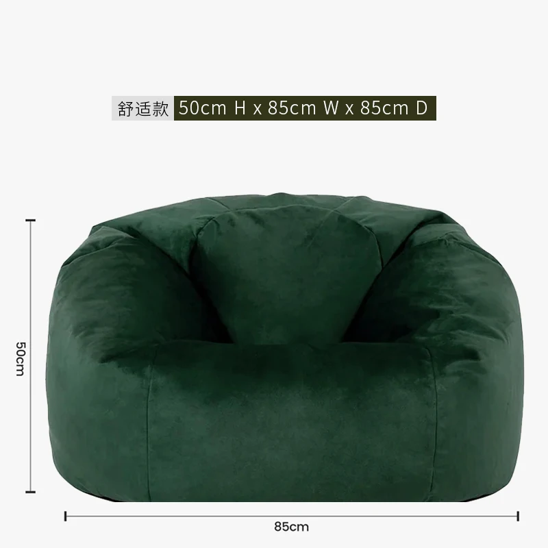 velvet-green pouf
