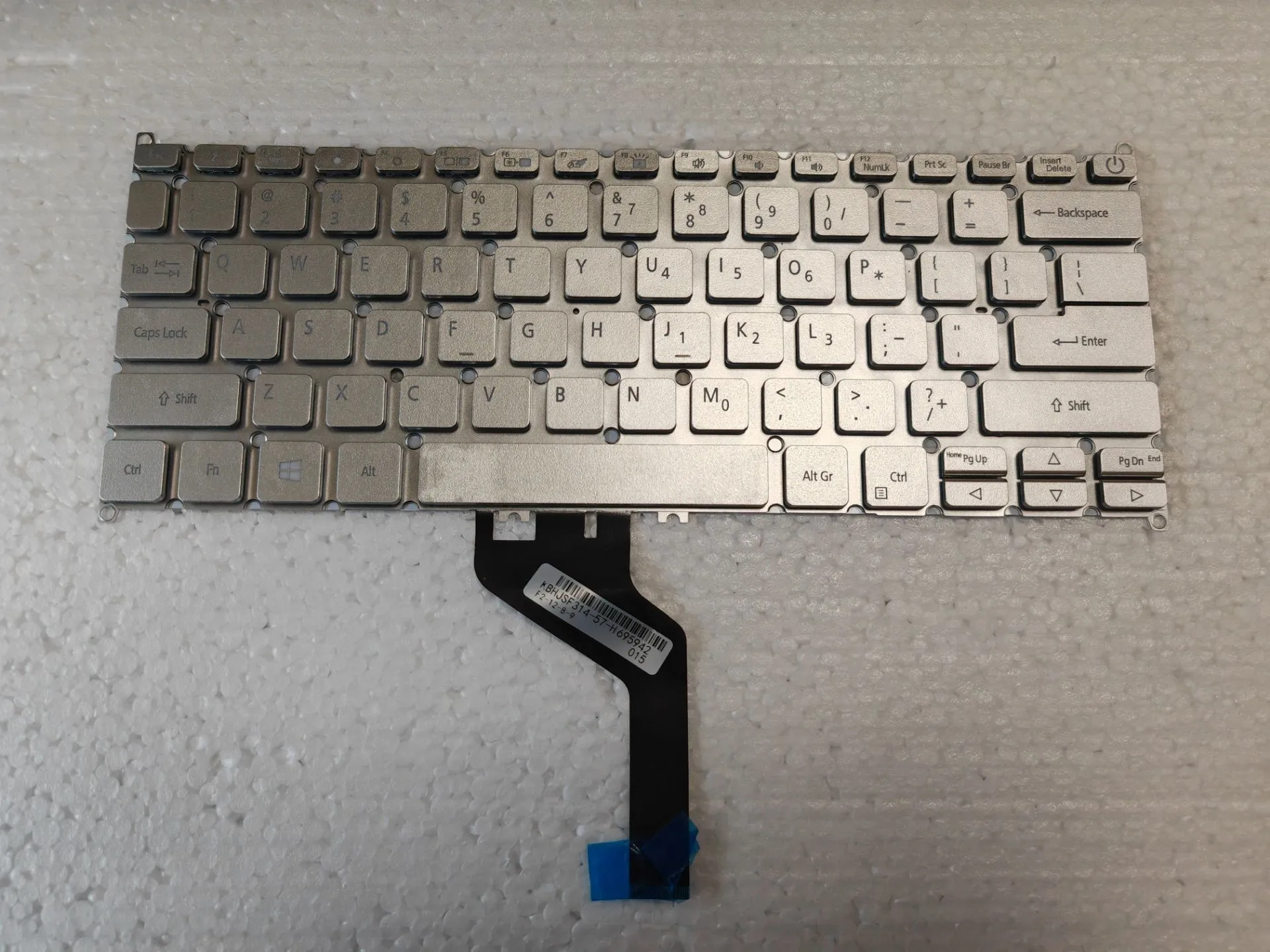 Teclado Retroiluminado Prateado para Acer Swift Sf31441 Sf314-42 Sf31452 Sf314-53 Sf314-54 Sf314-55 Sf314-59 N19c4 N19h4 Eua Novo