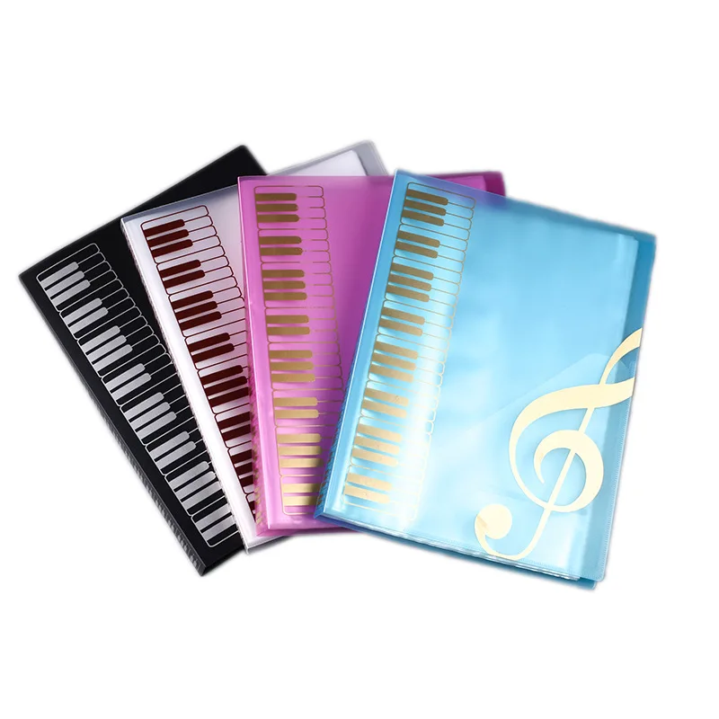 Bview Art Music Sheet File Paper Storage Folder Documents Holder Blank Sheet Files Plastic A4 Size 40 Pockets