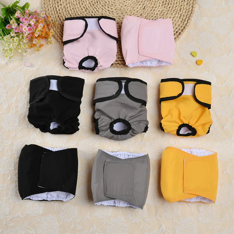 Dog Diapers Pet Diapers Dog Nappies Washable Physiological Pants Male Dog Panties Menstrual Safety Pets Sanitary XS-XL