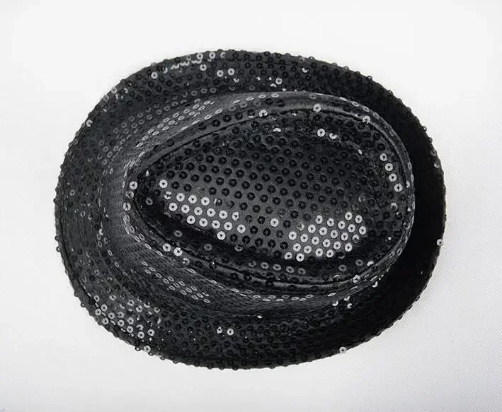 Stage Performance Sequined Hip-hop Hat Children's Day Dance Performance Jazz Hat Men And Women Festival Parties Sequined Top Hat