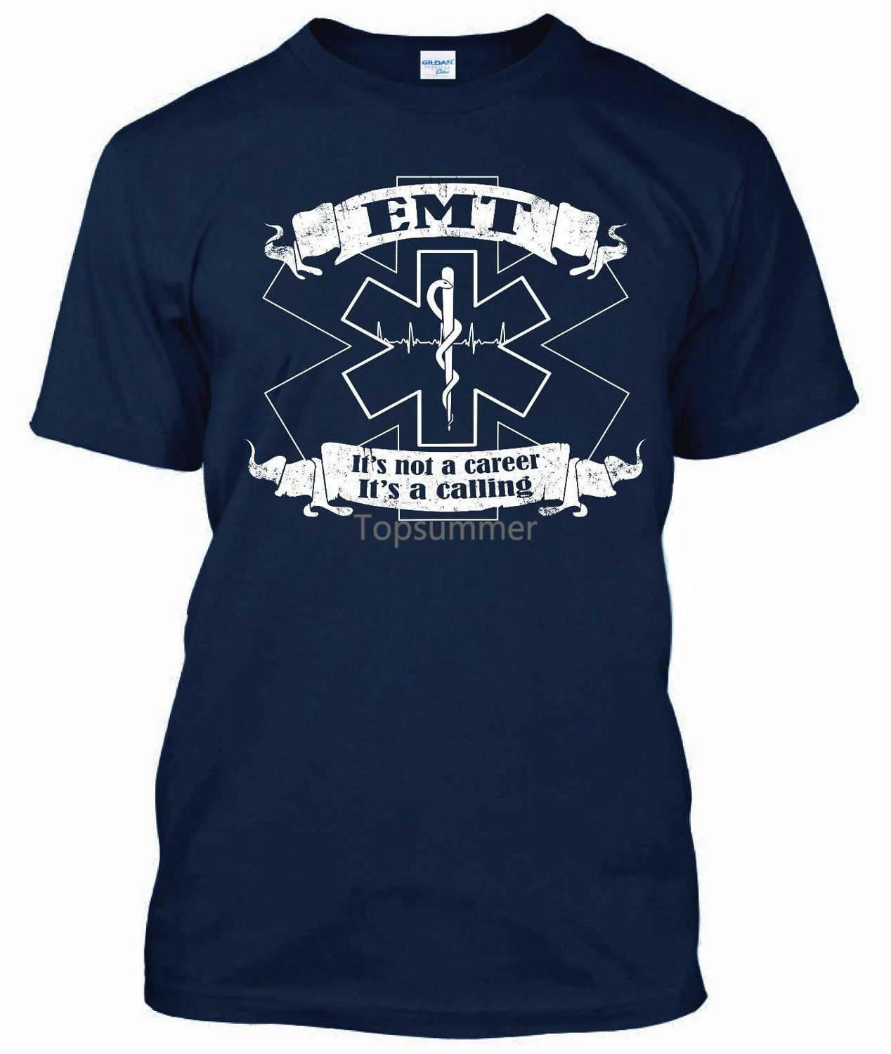 

Good Quality Cotton T Shirt Men Emt Shirt Emergency Medical Technician Ems Star Of Life Tee Shirts