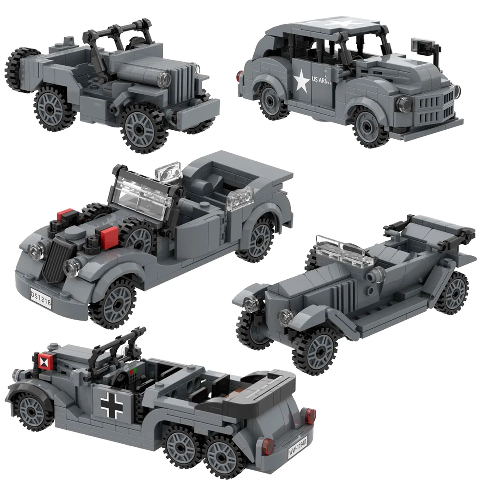 WW1 WW2 Military Staff Car Toy German US Soviet Command Vehicle