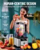 Professional Blender With Shield Quiet Sound Enclosure 2200W Industries Strong and Quiet Professional-Grade 3