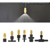 Adjustable Brass Nozzle Connection 1/4 1/2 Inch Hose Garden Spray Cooling Irrigation System 1