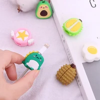 Cute Cartoon Cable Protector Bites Wire Organizer Winder Saver For USB Charging Cable Data Line Earphones Cord Protector Cover 2