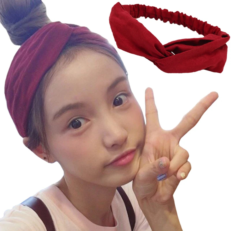 

New Solid Color Soft Suede Elastic Headband for Women Girls Vintage Outdoor Sports Riding Decor Hair Bands Headwear Accessories