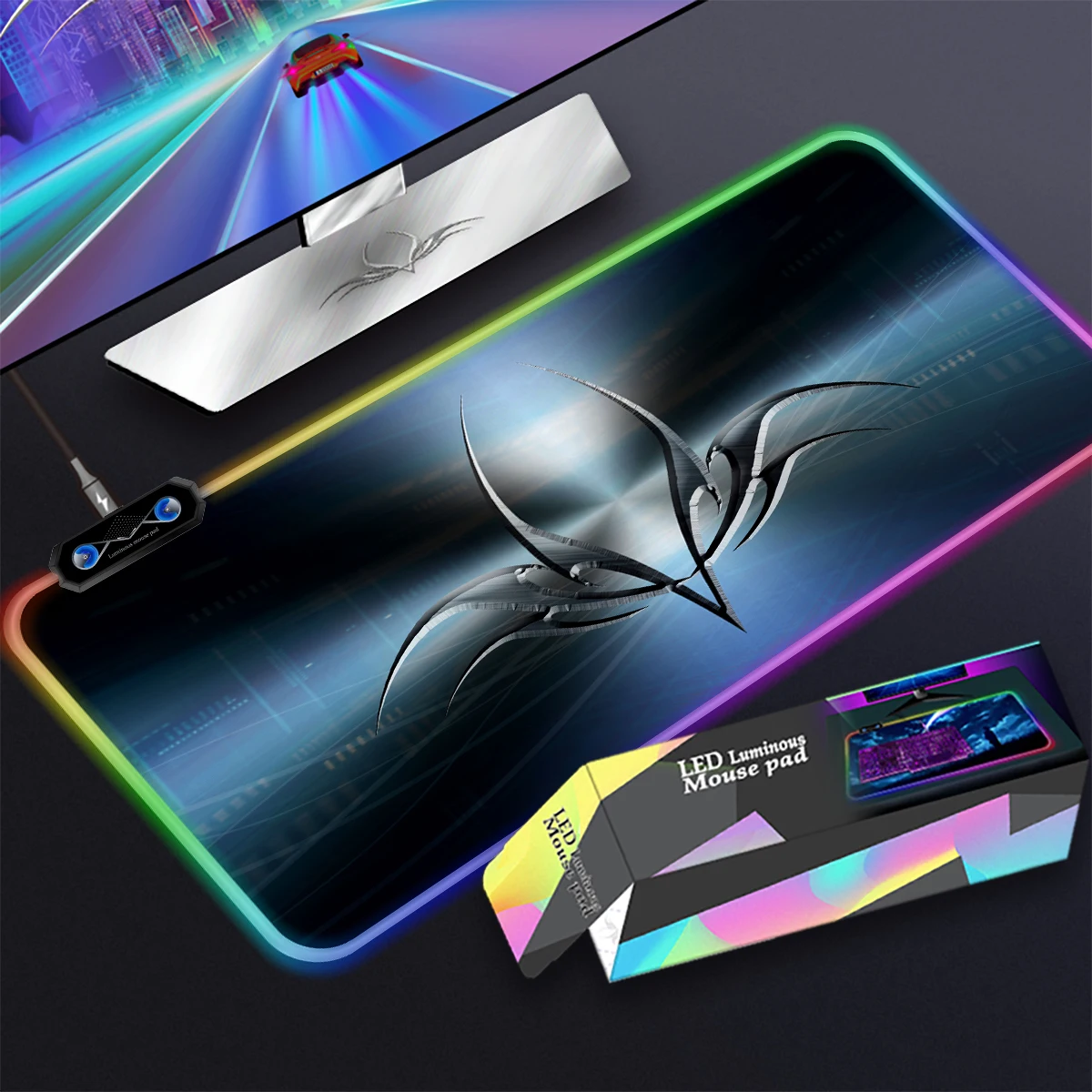 

RGB Large Gaming Mousepad LED Backlit Mouse Carpet XXL Large Mause Pad Game Keyboard Mouse Pad Gamer Desk Mat Computer Mice Mat