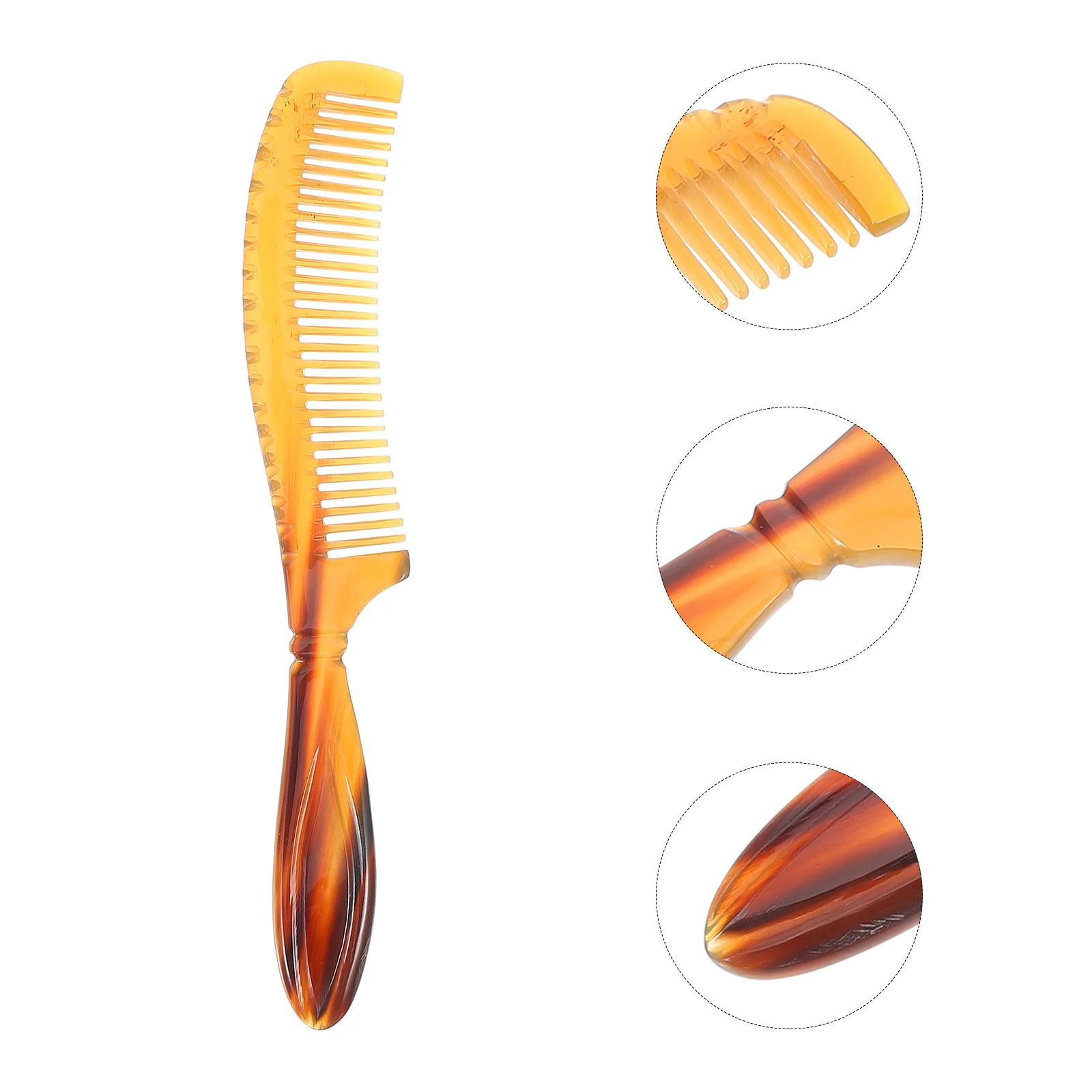 

Small Horn Comb Detangling Wide Tooth for Thin Mens Combs For Hair For Menss Men Styling Massage Fine Curly Straight