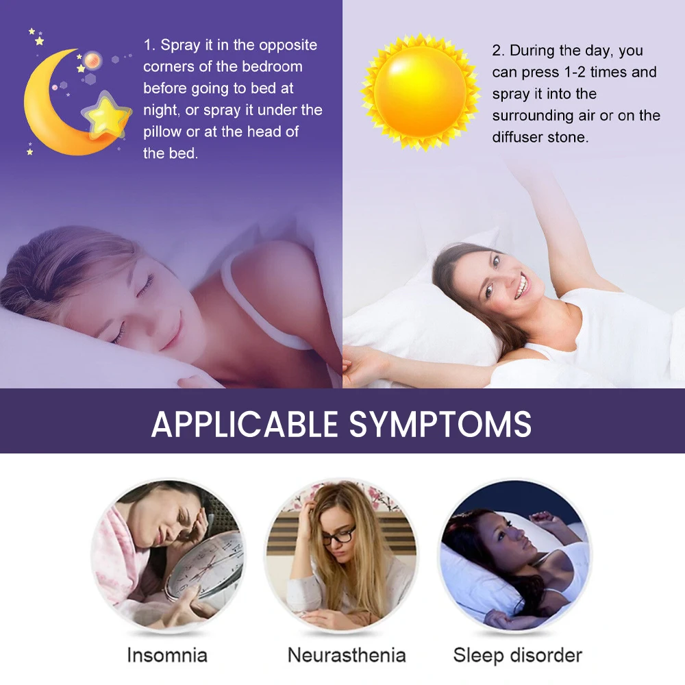 30ml Sumifun Insomnia Spray Sleeping Neurasthenia Soothing Sleep Aid Relieve Anxiety Decompression Headache Care