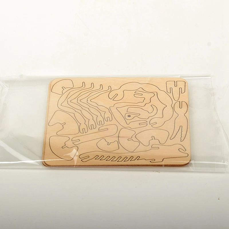 Assemble Model Wooden Jigsaw Puzzle DIY Model Animal Toy Assembly Gift For Children Adult Teens 2