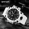 Fashion SANDA 6030 Men's Electronic Watch Sports Multi functional Waterproof LED Military Student Electronic Watch 2025 2