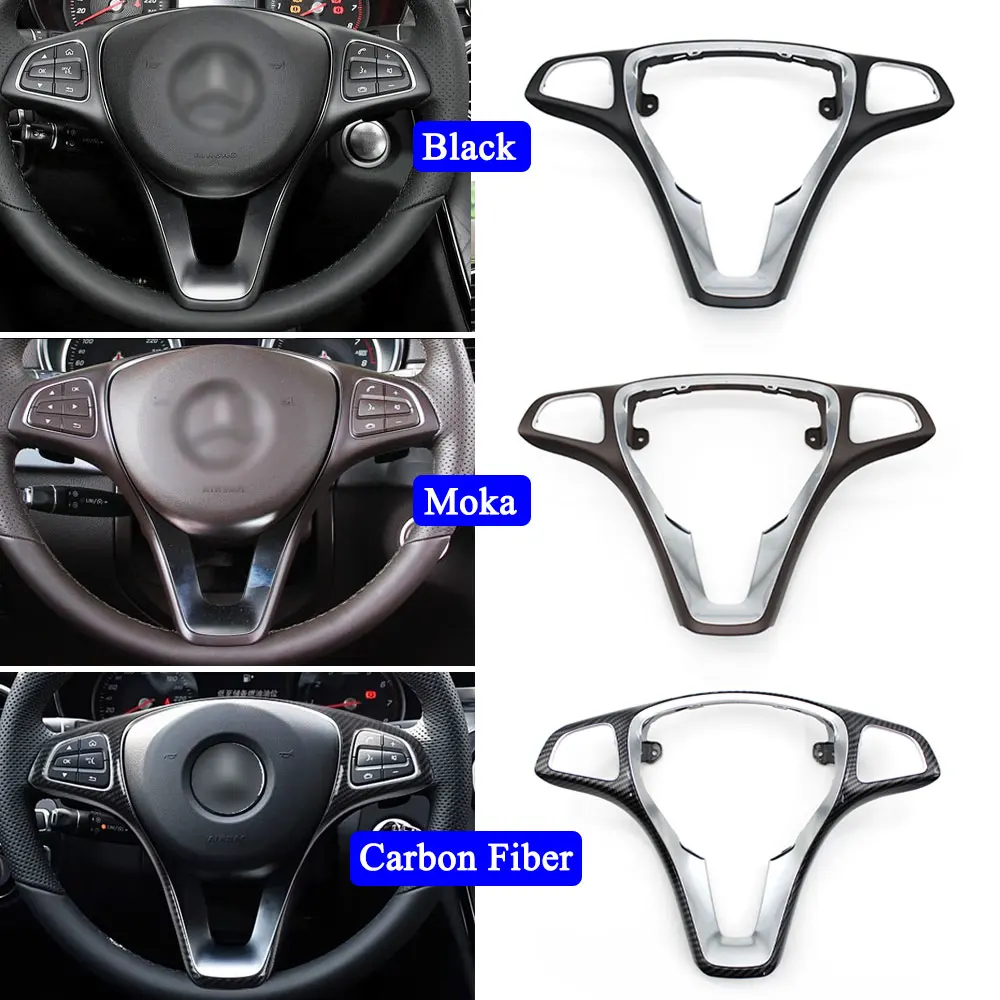 메르세데스 벤츠 A B C CLA CLS W176 W246 W205 W117 W218 W213 자동차 핸들 커버 트림 C300 C63 CLS550 C180 C200 C260 B200