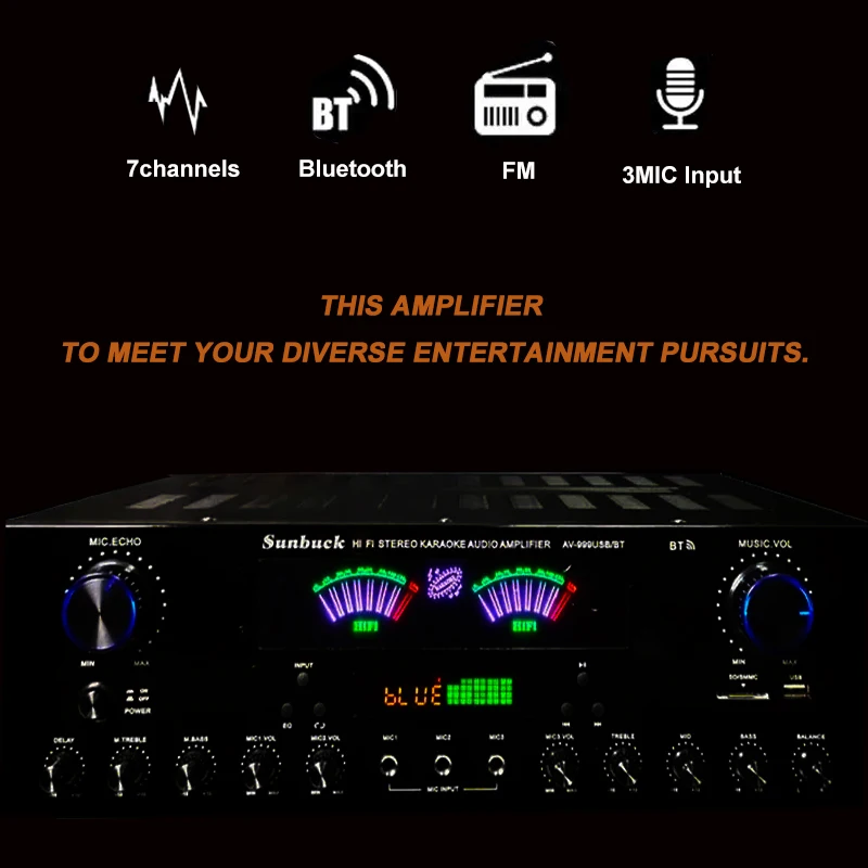 AV-555BT/999BT Bluetooth サウンドアンプデュアルダイナミック