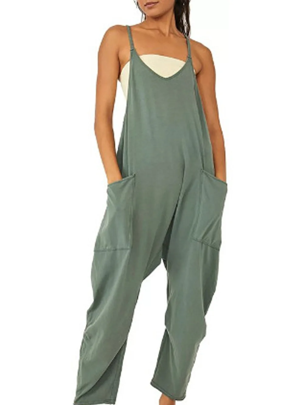 

2023 Vintage Loose Casual Shorts Jumpsuits Summer Pocket Romper Suspender Pants Jumpsuit Suspenders Fashion Overalls for Women