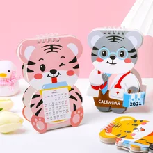 

2022 Custom Desk Calendar Kawaii Flipping Annual Schedule Agenda Learning Planner Printing Table Calendar Home Office Supplies