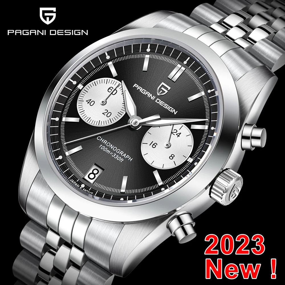 PAGANI DESIGN 2023 NEW Pilot 1775 Chronograph Men Sports Quartz Watches Sapphire Stainless Steel Clock Waterproof Reloj Hombre