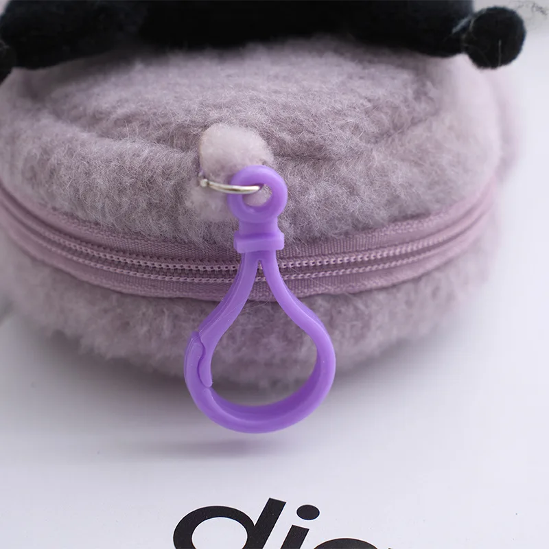5/10/20pcs Sanrio Cartoon Coin Purse Anime Cute Hello Kitty Cinnamon Plush Square Storage Bag Student School Bag Pendant Gift