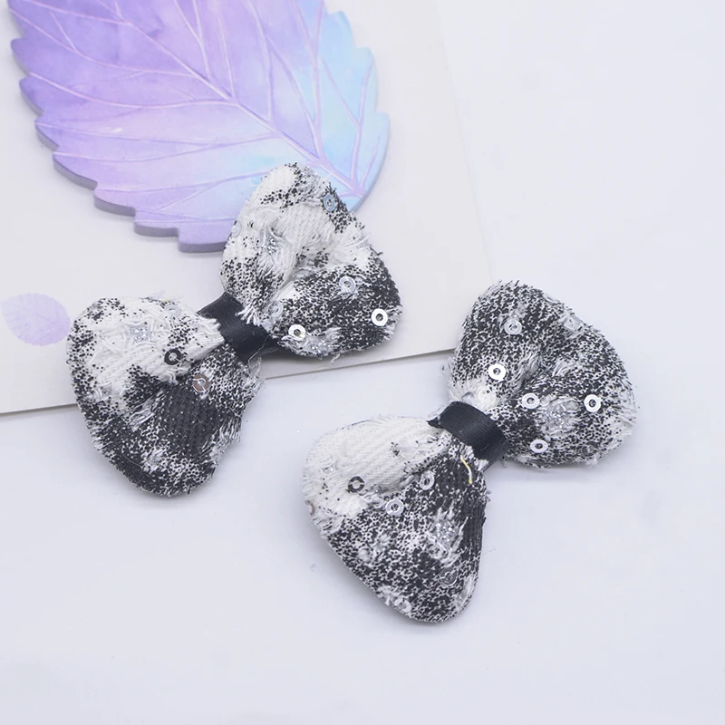 10 Stück 5,8 x 3,5 cm/2,28 x 1,38 Zoll Denim Fliege Applikationen für DIY Kopfbedeckungen Clips Dekor Zubehör Kleidung Hut Schuhe Nähen Patches – Detail 9