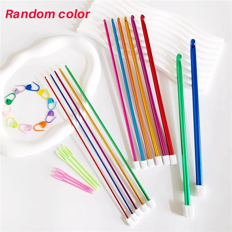13 Sizes (2Mm-10Mm) Crochet Hooks Tunisian Crochet Hooks Set 29 PCS Tunisian Hooks,Afghan