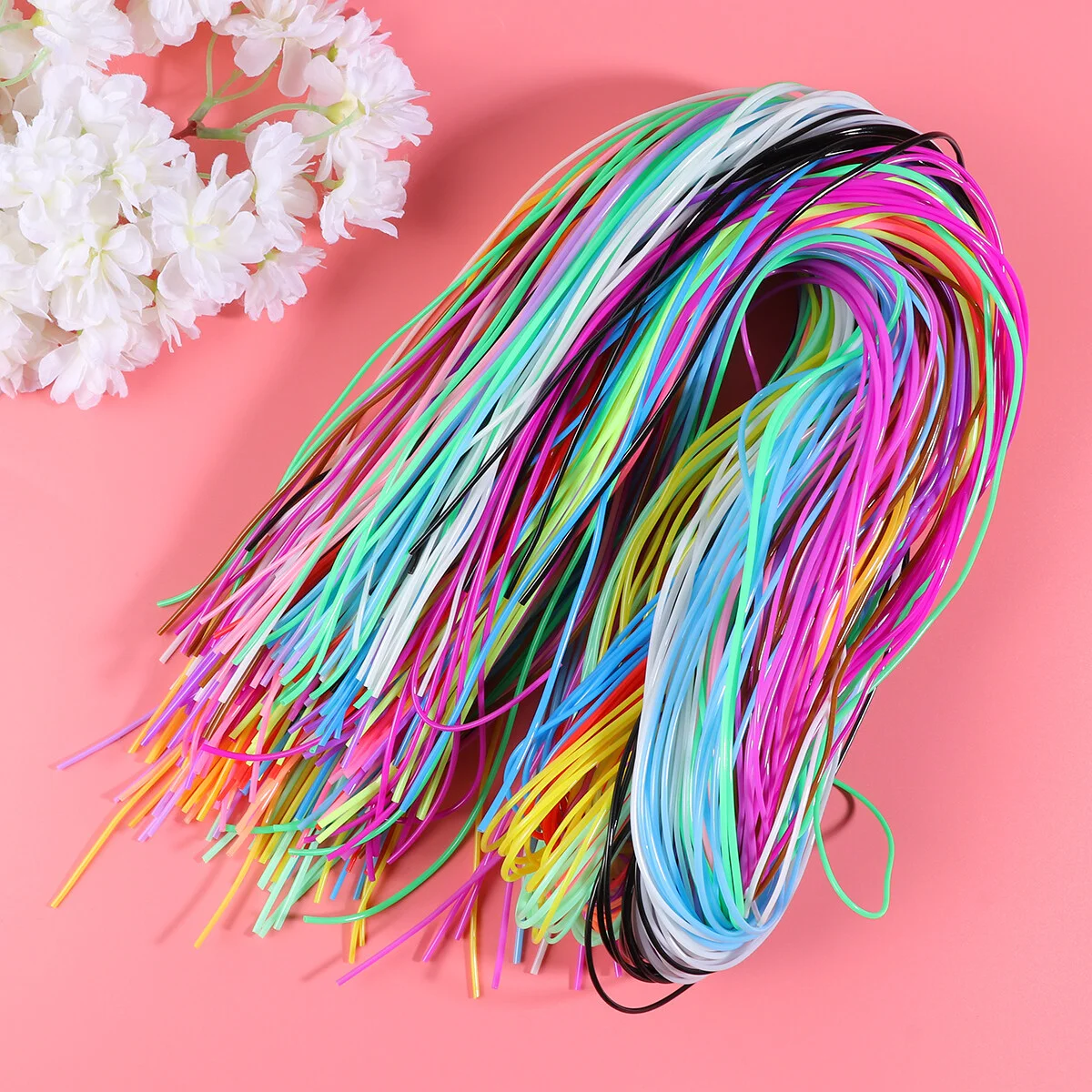 Glitter Lanyard String Gimp Making Plastic Lacing Cord Strings Supplies  Craft