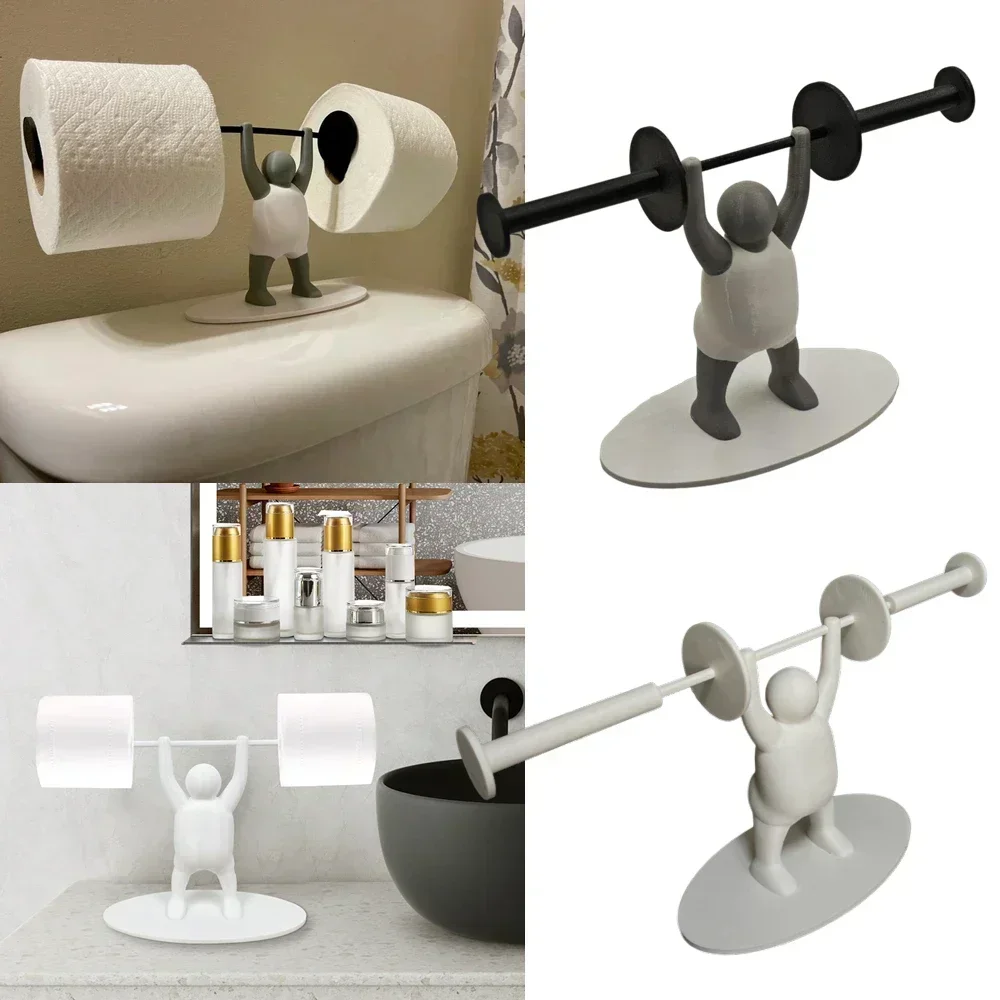 Description Picture 2 of itemNatural Wood Tissue Storage Rack Both Ends Paper Towel Toilet Paper Holder No Punching Required Bathroom Decor Accessories