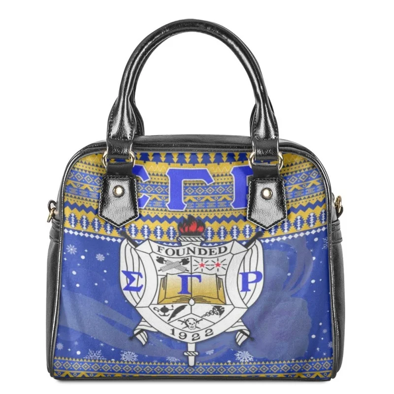 

Twoheartsgirl Sigma Gamma Rho Pattern Women Shoulder Bag Leisure Messenger Diagonal Bags PU Leather Ladies Top-handle Crossbody