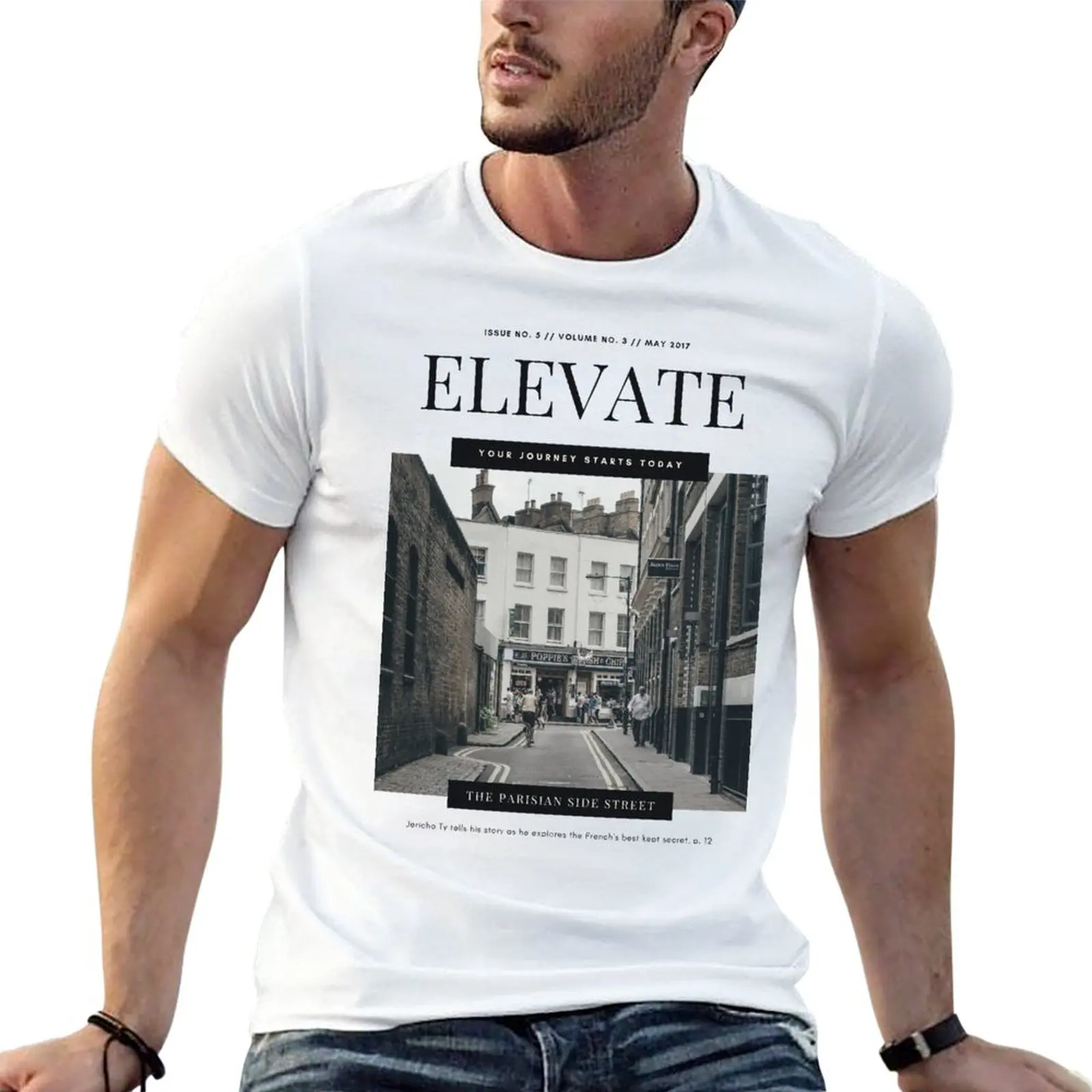 

Elevate, Travel Typography, Premium Print Pattern T-Shirt tees Short sleeve tee sweat shirts heavyweights men graphic t shirts