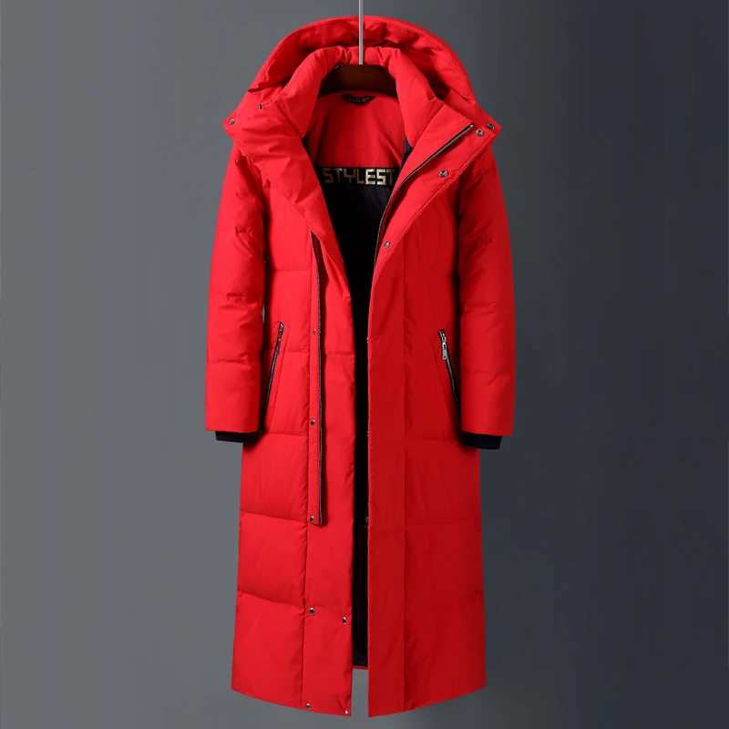 Mens Women Brand Red X Long Down Coats 