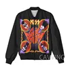 New Fashion Women/Men's  3D Print  KISS Rock Band   Zipper Bomber Jackets Men Overcoat Mens Coat Zip Up Jackets  K02 3