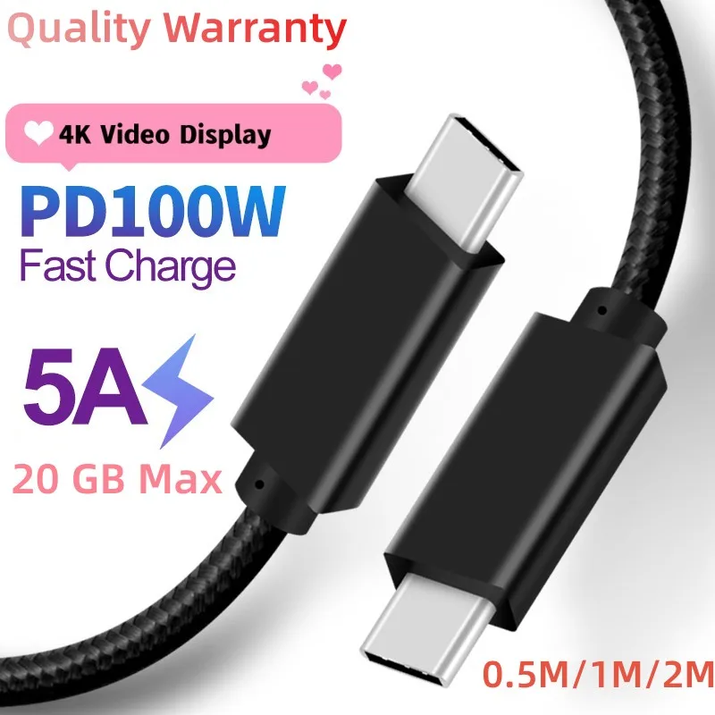 Baseus - Cavo USB C, 100 W, PD 5 A, QC 4.0 mini, retrattile, cavo di