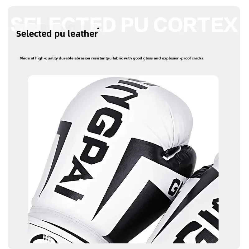 PU Adult Boxing Gloves, Men's and Women's Karate, Muay Thai, Fighting Fitness Boxing Training Adult and Children's Equipment