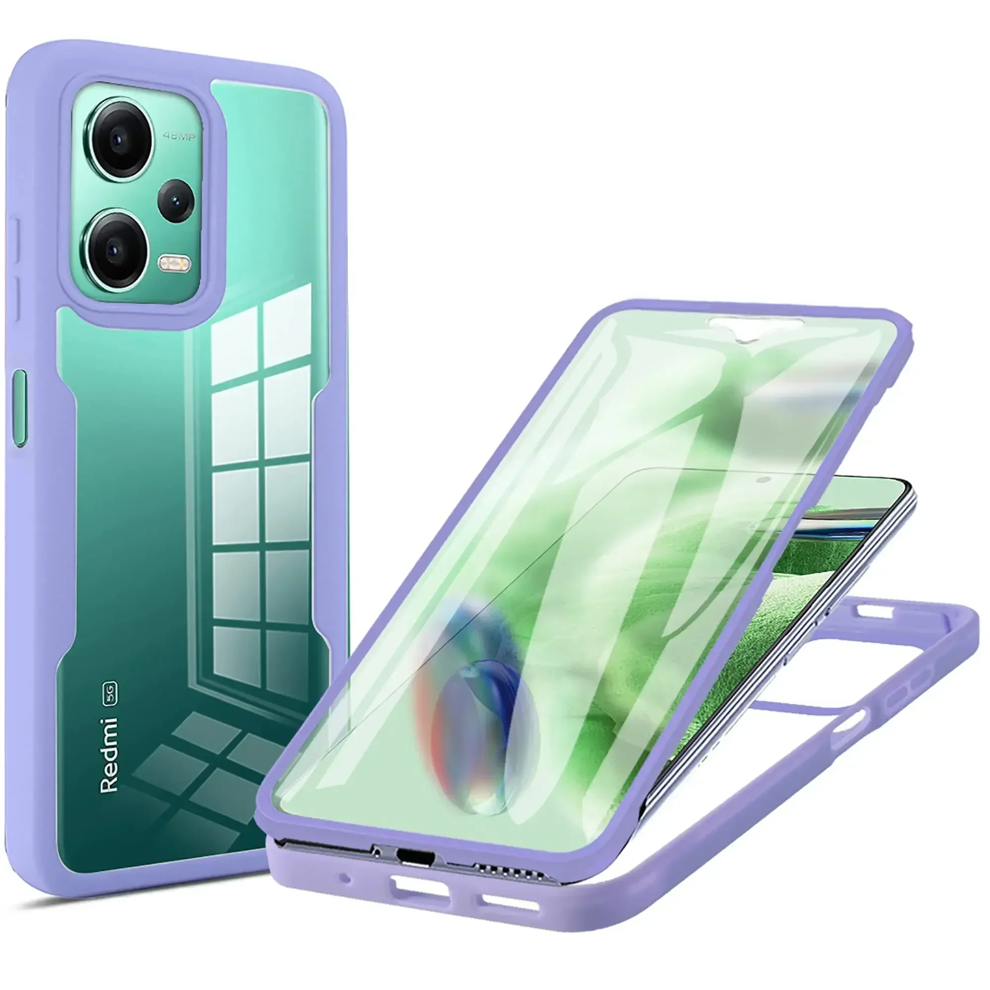 360 Full Shockproof Silicone Case with Built-in Screen Protector