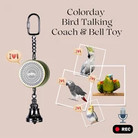 Parrot Toys to Teaching Training Bird Talking Coach Interactive Recording Playback Retell Electronic Voice Chewing Tearing  Bell 1