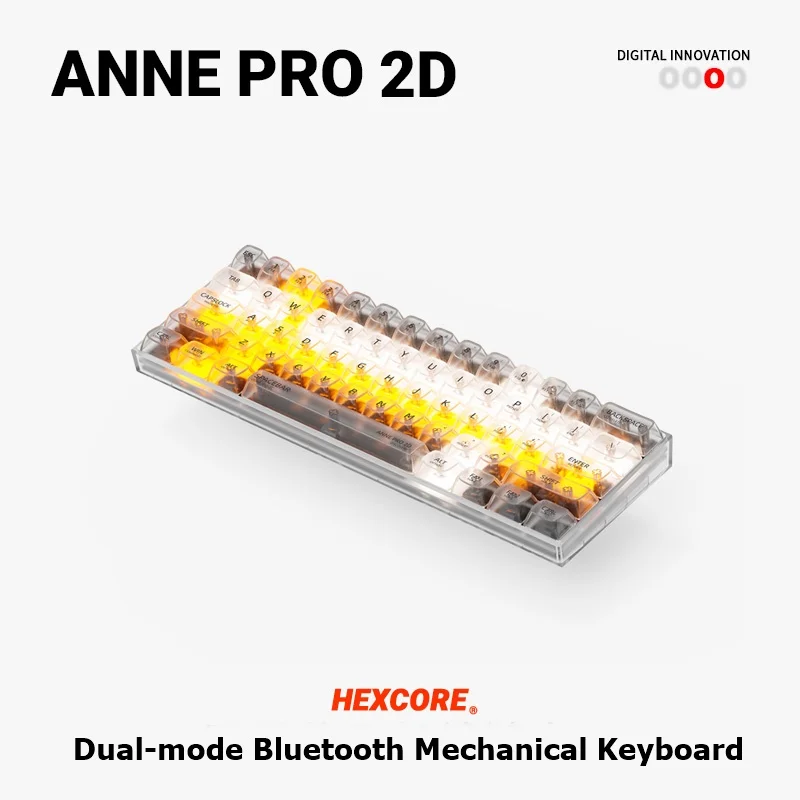 

Anne Pro 2 2D Hot Swap 60% Portable Mini Mechanical Keyboard Bluetooth 5.0 Wired RGB Backlight Gaming Keyboards Win MAC Linux