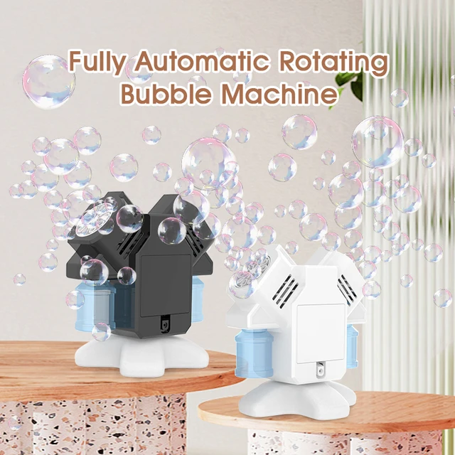 Double head rotating bubble machine children's bubble toys outdoor activities/wedding props Without Battery Bubble Water